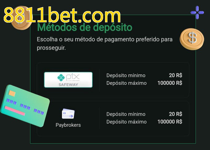 O cassino 8811bet.combet oferece uma grande variedade de métodos de pagamento